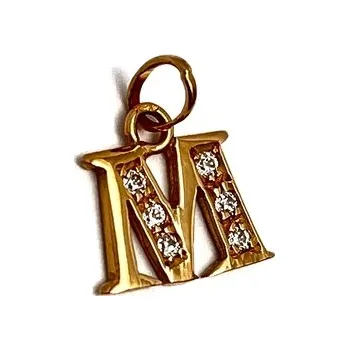 Přívěsek Zlaté písmeno M