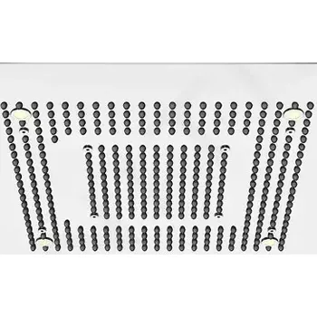 Sprchová hlavice Steinberg 390 Hlavová sprcha, 60x60 cm, 2 proudy, LED osvětlení, nerez, 390 6622