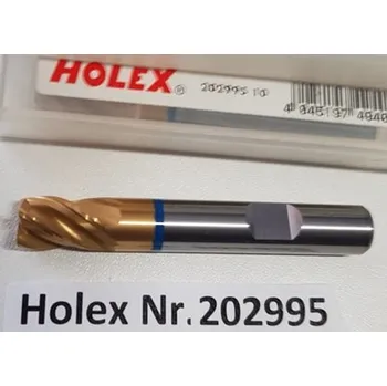 Příslušenství k frézce TK fréza válcová čelní čtyřbřitá, typ 202995 - 5x9 mm, Holex, obrábění HPC (HPC - vysoce výkonné obrábění. Povrch TiSi.Tvrdokov, slinutý karbid)