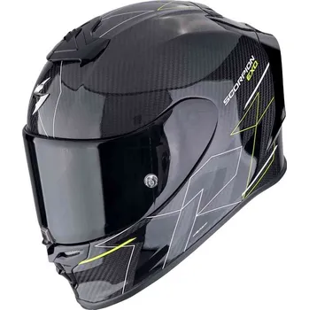 Helma na motorku SCORPION přilba EXO-R1 EVO CARBON AIR Cynergy black/neon yellow - XL