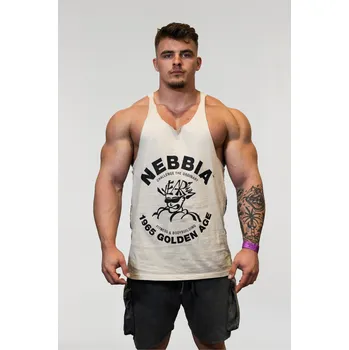 Pánské tílko NEBBIA Washed muscle back stringer GOLDEN AGE šedé M