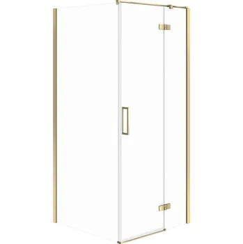 CERSANIT JOTA čtvercový sprchový kout pravý 90x90 zlatý, čiré sklo S160-022