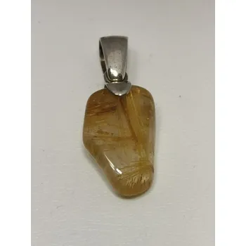 Přívěsek Stříbrný přívěs s citrínem s rutilem
