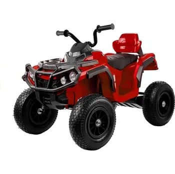 Dětské elektrovozidlo Mamido Dětská elektrická čtyřkolka s ovládačem a nafukovacími koly červená