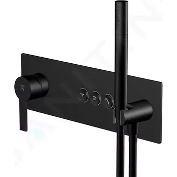 Vodovodní baterie Steinberg 390 Baterie pod omítku pro 3 spotřebiče, s tělesem, matná černá, 390 2232 2 S