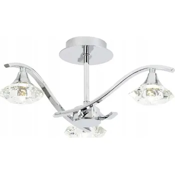 Półplafon (stropní svítidlo) kulatý Endon 45 x 18,5 cm stříbrný