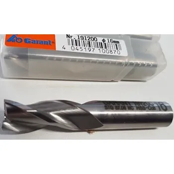 Příslušenství k frézce Fréza válcová čelní tříbřitá - 16x32 mm, typ 191200, HSS Co8, Garant (Geometrie čelních břitů pro zanořování do materiálu)
