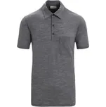 Icebreaker Drayden SS Polo Men GRITSTONE HTHR-013 šedá M