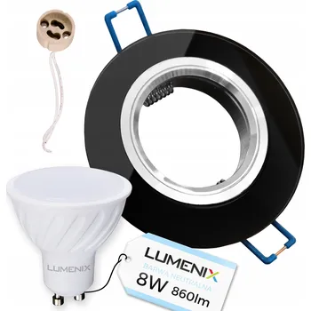 Žárovka Stropní zapuštěné svítidlo Lumenix 8 W GU10 černé