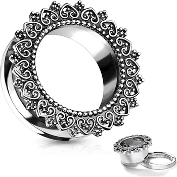 Piercing Šperky4U Tunel do ucha s ornamenty - TN01139-10