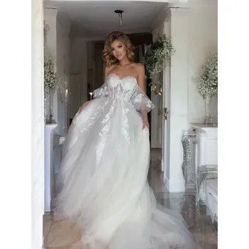 Dámské šaty Boho svatební šaty se spadlým rukávem Angela Velikost: M