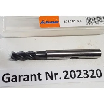 Fréza TK fréza válcová čelní tříbřitá - 5,5x13 mm, typ 202320, Garant, DIN 6535 HB (Garant, tvrdokov TK, DIN 6535 HB, povlak TiAIN)