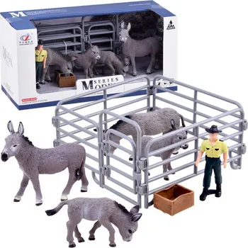 Figurka Figurky Oslíci v ohradě 4 ks