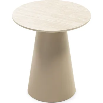 Konferenční stolek Odkládací stolek Sakala 45 cm travertin/béžový