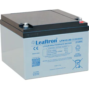 Záložní baterie akumulátor Leaftron LTH12-40 Lithium (12V/40Ah)