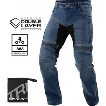Moto kalhoty TRILOBITE kalhoty PARADO DOUBLELAYER AAA Long blue - 40