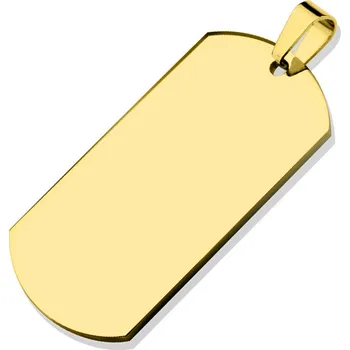 Přívěsek Šperky4U Ocelový přívěšek - vojenská známka EXTRA VELKÁ, zlacená - DR1010-GD