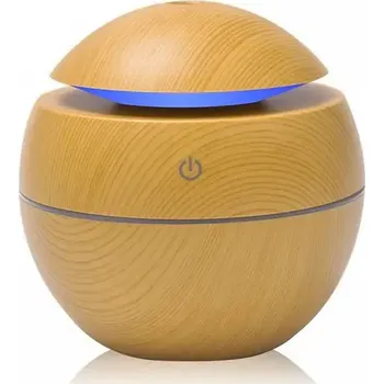 Aroma lampa Herzberg Home & Living Zvlhčovač vzduchu Herzberg Aroma Oil Diffuser Světlé dřevo