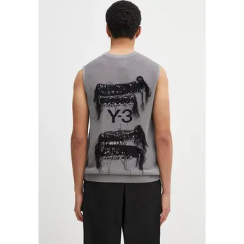 Dámská vesta Vesta Y-3 Graphic Knit Vest, S, šedá, 90X