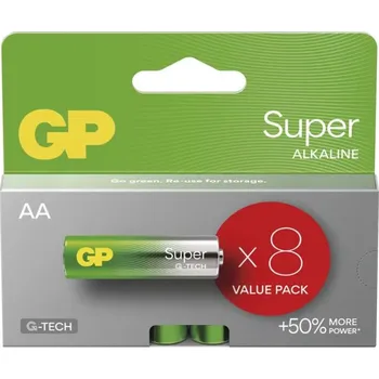 Článková baterie Alkalická baterie GP Super AA (LR6), 8 ks