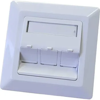 vypínač Zásuvka neosazená universální 3 port - 80x80