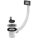 Výpust dřezová Alcadrain A331 s flexi přepadem a nerezovou mřížkou Ø70x6/4"