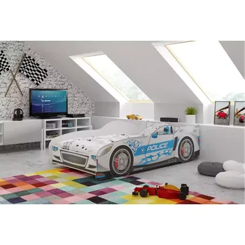 Dětská postel BMS Group Dětská postel auto Cars Policie 160x80 (rošt + matrace v ceně)