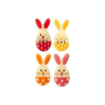 Cukrovinka Čokoládová dekorace - Zajíček ve tvaru vajíčka / 200 ks