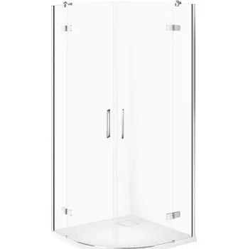 CERSANIT Set půlkruhový sprchový kout JOTA 80x80 chrom, sprchová vanička TAKO SLIM bílá S601-434