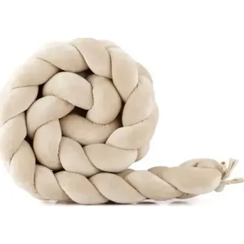 Příslušenství pro dětskou postel a kolébku Waldin Velurový prýmek do dětské postýlky béžový 210 cm