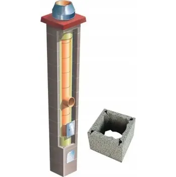 Komín Keramický komínový systém Brata Uniwersal S průměr 180 mm, 14 m, 36x36 cm, izolovaný