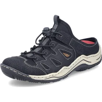 Dámské pantofle DÁMSKÉ PANTOFLE RIEKER L0567-00 ČERNÁ Barva: ČERNÁ, Velikost: 41