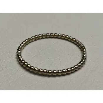 Prsten Zlatý prsten kuličkový z bílého zlata