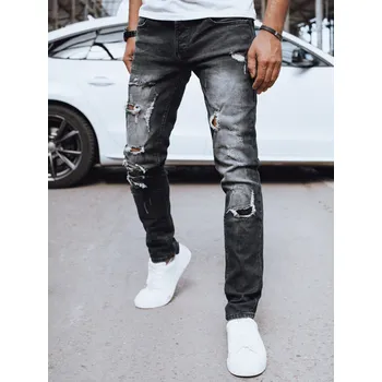 Pánské džíny Černé džínové děrované kalhoty UX4223 Velikost: 34