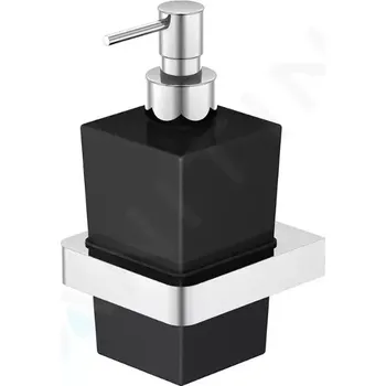 Dávkovač mýdla Steinberg 420 Dávkovač mýdla s držákem, černé sklo/chrom, 420 8002