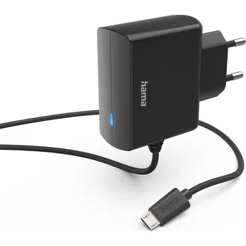 Charger with Micro-USB Connection, 6 W, 1.0 m, black