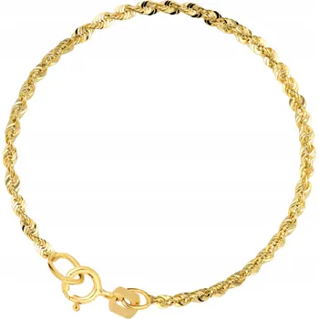 Náramek Náramek Euforia ze zlata 585, kroucený vzor korda, 18,00 cm