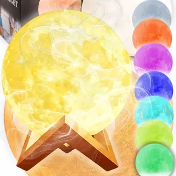 Zvlhčovač vzduchu ZVLHČOVAČ VZDUCHU VZDUCHU PARNÍ LAMPKA MĚSÍC DIFUZÉR IONIZÁTOR 8 BAREV USB