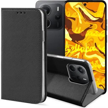 Pouzdro na mobilní telefon Flipové pouzdro Hello Case pro Xiaomi Redmi Note 14, černé