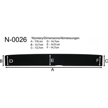 Lišta karosérie Rider Ochranná lišta hrany kufru Peugeot Expert 2007- 2016