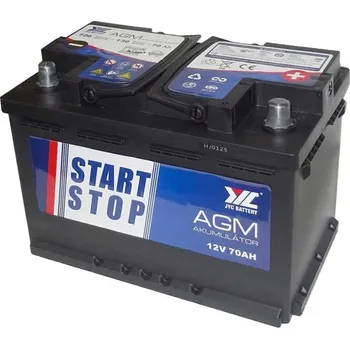 Autobaterie Pb akumulátor JYC Start-Stop AGM 12V/70Ah pravý