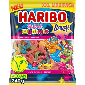 Bonbon Haribo Super Wummis sauer vegan 340g