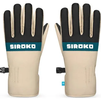 Rukavice SIROKO Dětské zimní rukavice na snowboard a lyže Whiz 152cm BÉŽOVÁ