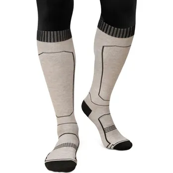 Pánské ponožky SIROKO Lyžařské ponožky z vlny SRX GLIDE Sand Béžová L BÉŽOVÁ