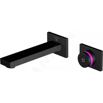 Vodovodní baterie Steinberg iFlow Elektronická umyvadlová baterie pod omítku s termostatem, 2-otvorová instalace, matná černá, 390 1816 S