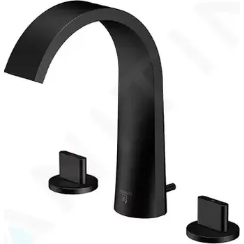 Vodovodní baterie Steinberg 280 Umyvadlová baterie s výpustí, 3-otvorová instalace, matná černá, 280 2000 S