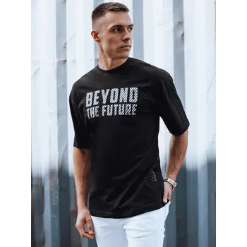 Pánské tričko Černé pánské tričko s nápisem BEYOND THE FUTURE RX5526 Velikost: M