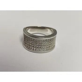 Prsten Exkluzívní masívní stříbrný prsten se zirkony