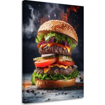 Obraz Obraz na plátně, Burger Jídlo Restaurace 40x60