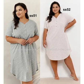 Dámská noční košile TARO Dámská noční košile Meg3367 Barva: ss51-sivá, Velikost: 2XL
